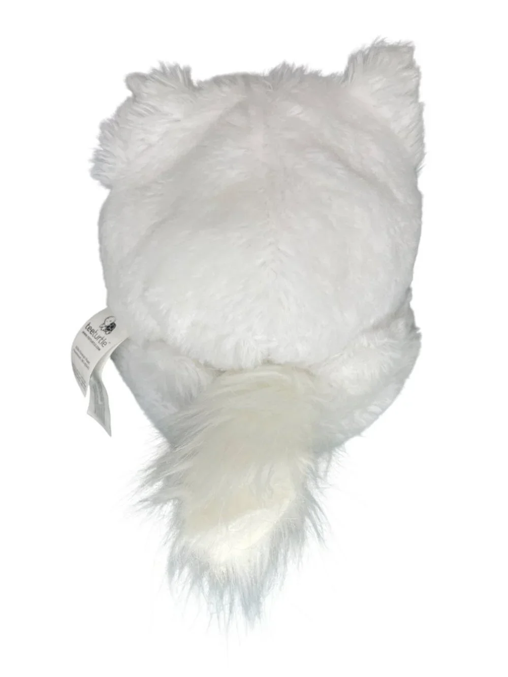 Teeturtle Reversible Plushie - White Cat - Happy/Sad Expressions - Soft & Cuddly